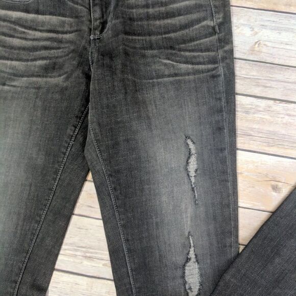 Paige Jeans Gray distressed straight leg Skyline size 25 - Picture 7 of 8